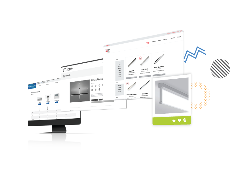 various websites using advanced web software