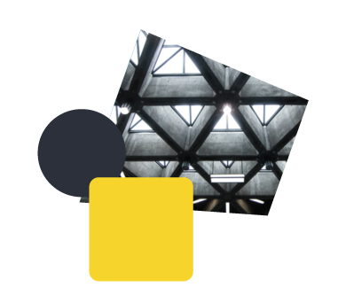 shapes with triangular ceiling lighting application in center